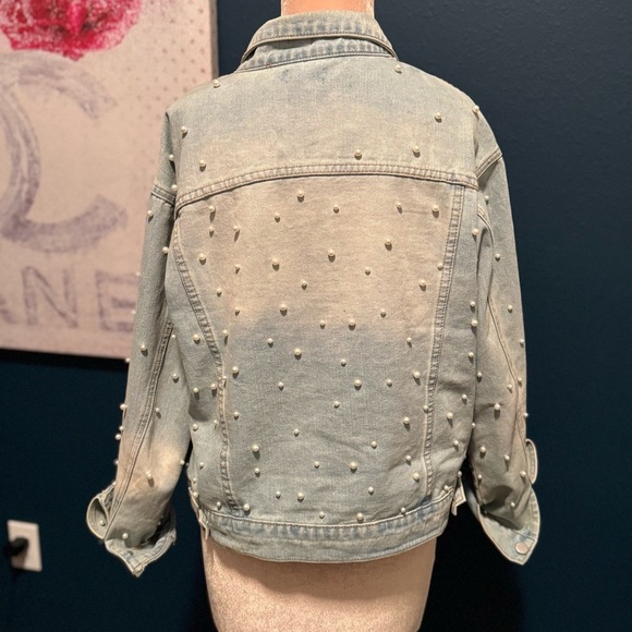 Superdown - Revolve - Pearl Denim Blue Light Wash Jacket - M - Picture 5 of 10